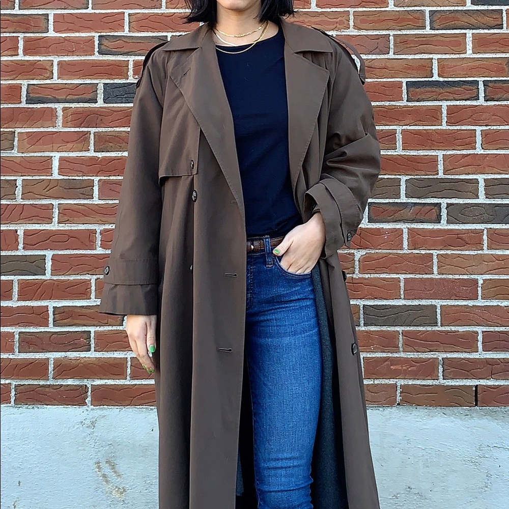 Utility Trench Coat with Wool-blend Lining